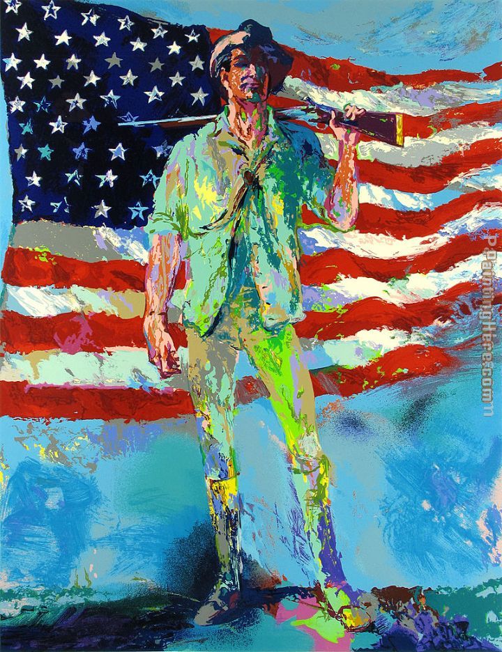Leroy Neiman The Minuteman painting anysize 50 off